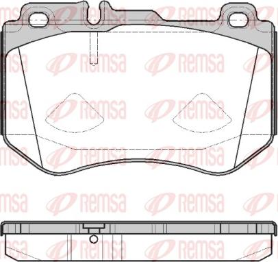 Remsa 1591.00 - Комплект гальмівних накладок, дискове гальмо autodetail.com.ua