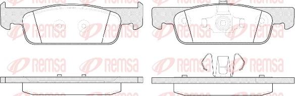 Remsa 1540.00 - Комплект гальмівних накладок, дискове гальмо autodetail.com.ua