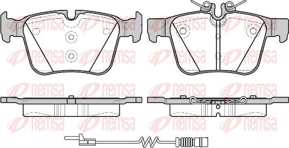 Remsa 1516.20 - Комплект гальмівних накладок, дискове гальмо autodetail.com.ua