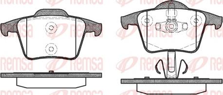 Remsa 1044.00 - Комплект гальмівних накладок, дискове гальмо autodetail.com.ua