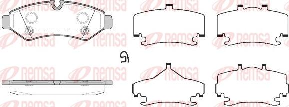 Remsa 1867.00 - Комплект гальмівних накладок, дискове гальмо autodetail.com.ua