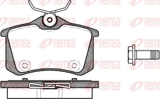 Remsa 1391.00 - Комплект гальмівних накладок, дискове гальмо autodetail.com.ua