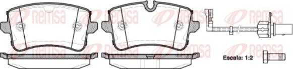 Remsa 1343.10 - Комплект гальмівних накладок, дискове гальмо autodetail.com.ua
