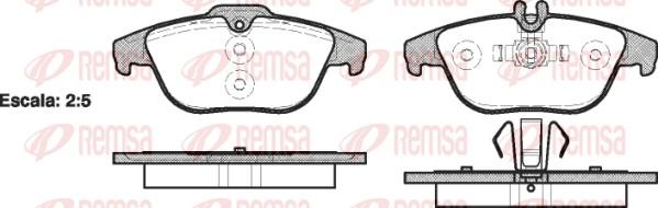 Remsa 1305.00 - Комплект гальмівних накладок, дискове гальмо autodetail.com.ua