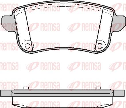 Remsa 1387.10 - Комплект гальмівних накладок, дискове гальмо autodetail.com.ua