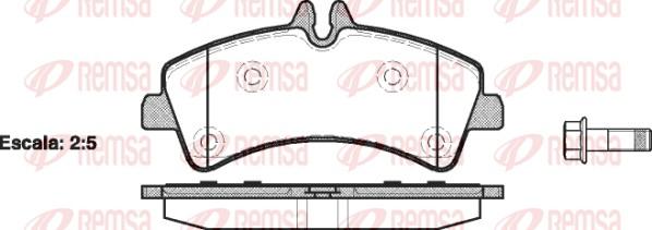 Remsa 1247.00 - Комплект гальмівних накладок, дискове гальмо autodetail.com.ua