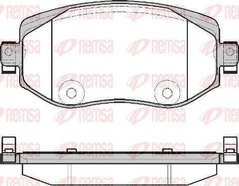 Remsa 1724.08 - Комплект гальмівних накладок, дискове гальмо autodetail.com.ua