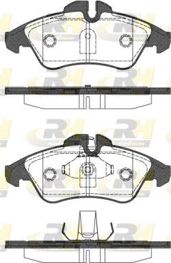 Roadhouse 2578.10 - Комплект гальмівних накладок, дискове гальмо autodetail.com.ua