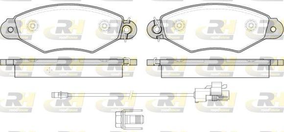 Roadhouse 2643.30 - Комплект гальмівних накладок, дискове гальмо autodetail.com.ua