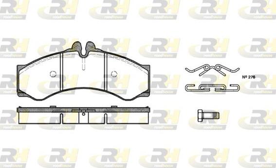 Roadhouse 2614.00 - Комплект гальмівних накладок, дискове гальмо autodetail.com.ua