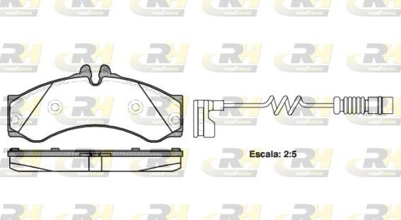 Roadhouse 2614.12 - Комплект гальмівних накладок, дискове гальмо autodetail.com.ua