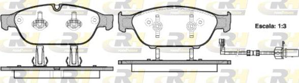 Roadhouse 21441.02 - Комплект гальмівних накладок, дискове гальмо autodetail.com.ua