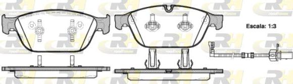 Roadhouse 21443.02 - Комплект гальмівних накладок, дискове гальмо autodetail.com.ua