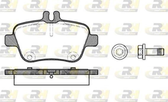 Roadhouse 21477.00 - Комплект гальмівних накладок, дискове гальмо autodetail.com.ua