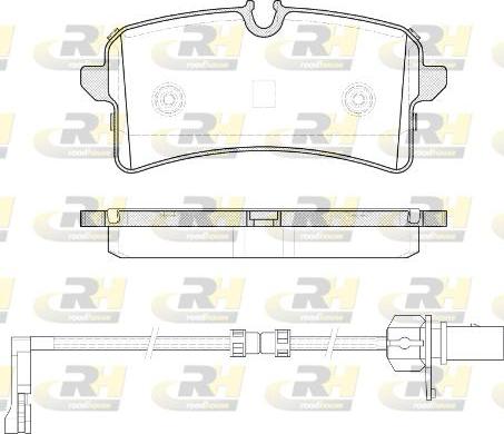 Roadhouse 21505.12 - Комплект гальмівних накладок, дискове гальмо autodetail.com.ua