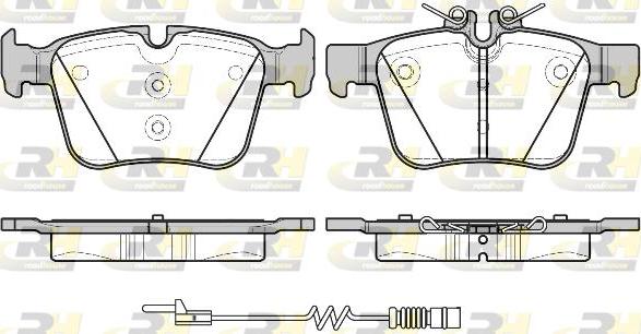 Roadhouse 21516.20 - Комплект гальмівних накладок, дискове гальмо autodetail.com.ua