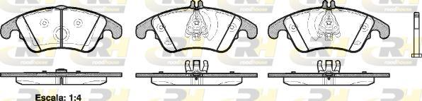 Roadhouse 21304.00 - Комплект гальмівних накладок, дискове гальмо autodetail.com.ua