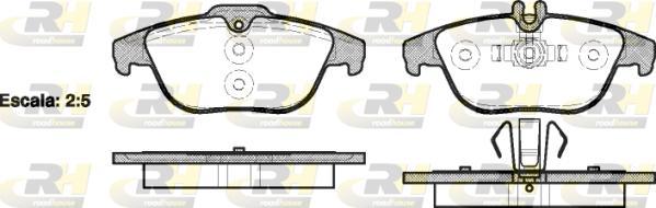 Roadhouse 21305.00 - Комплект гальмівних накладок, дискове гальмо autodetail.com.ua