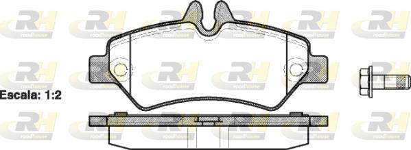Roadhouse 21246.00 - Комплект гальмівних накладок, дискове гальмо autodetail.com.ua