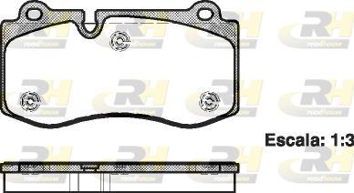 Roadhouse 21202.00 - Комплект гальмівних накладок, дискове гальмо autodetail.com.ua