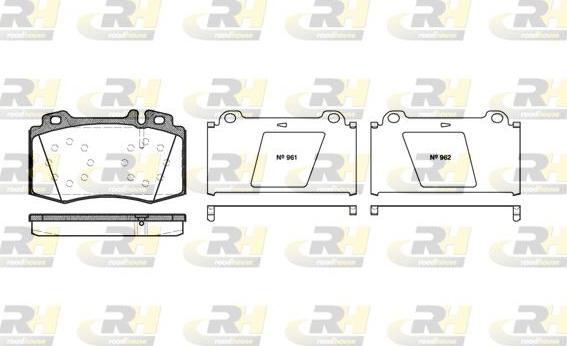 Roadhouse 2769.00 - Комплект гальмівних накладок, дискове гальмо autodetail.com.ua