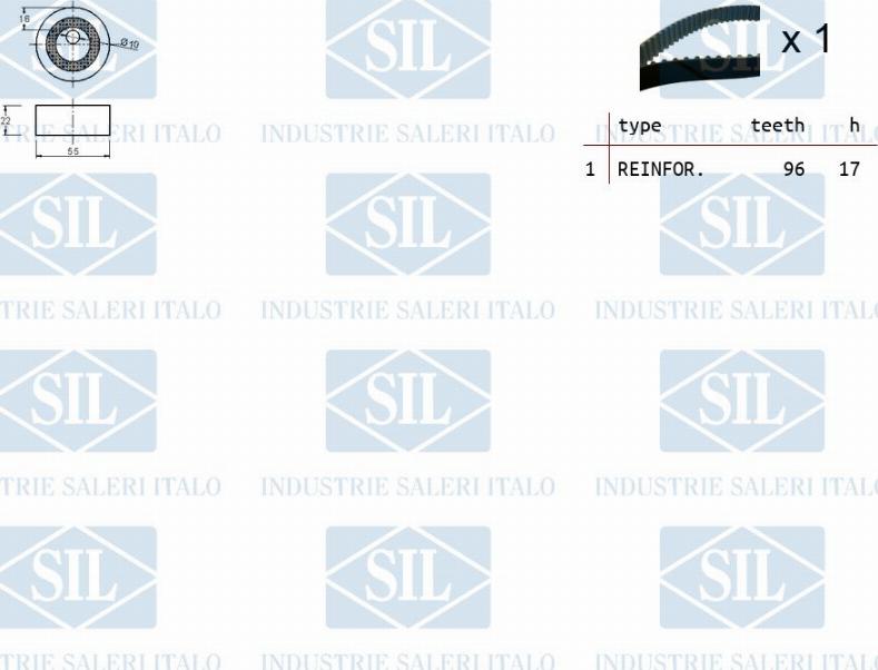Saleri SIL TK1103 - Комплект зубчастих ременів autodetail.com.ua