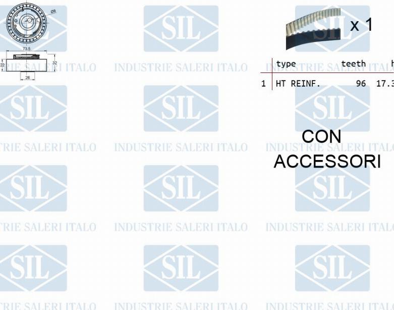 Saleri SIL TK1340 - Комплект зубчастих ременів autodetail.com.ua