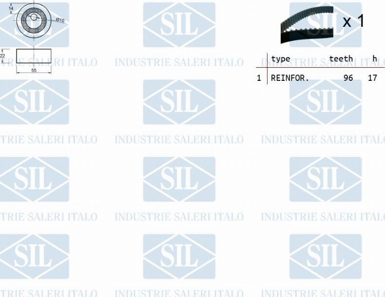 Saleri SIL TK1325 - Комплект зубчастих ременів autodetail.com.ua