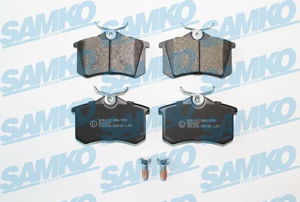 Samko 5SP634 - Комплект гальмівних накладок, дискове гальмо autodetail.com.ua