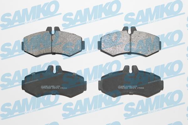 Samko 5SP672 - Комплект гальмівних накладок, дискове гальмо autodetail.com.ua
