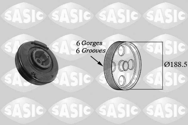 Sasic 9001807 - Шків, колінчатий вал autodetail.com.ua