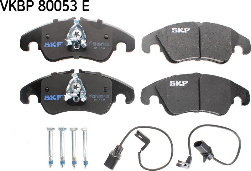 SKF VKBP 80053 E - Комплект гальмівних накладок, дискове гальмо autodetail.com.ua