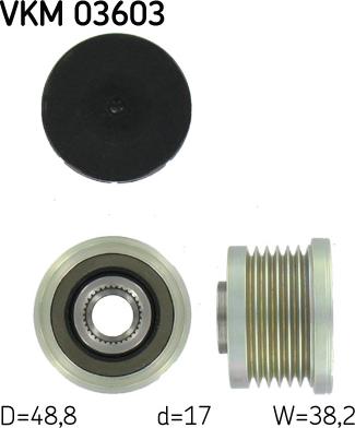SKF VKM 03603 - Шків, генератор autodetail.com.ua