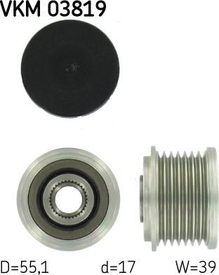 SKF VKM 03819 - Шків, генератор autodetail.com.ua