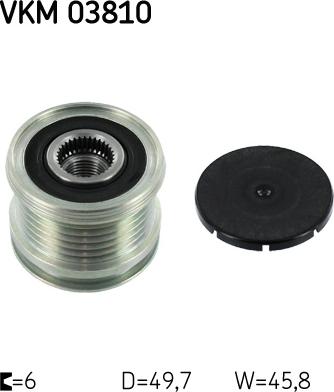 SKF VKM 03810 - Шків, генератор autodetail.com.ua