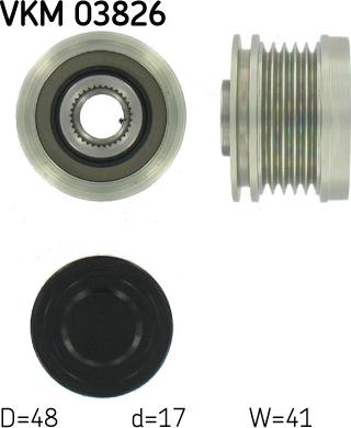 SKF VKM 03826 - Шків, генератор autodetail.com.ua