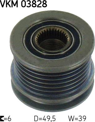 SKF VKM 03828 - Шків, генератор autodetail.com.ua