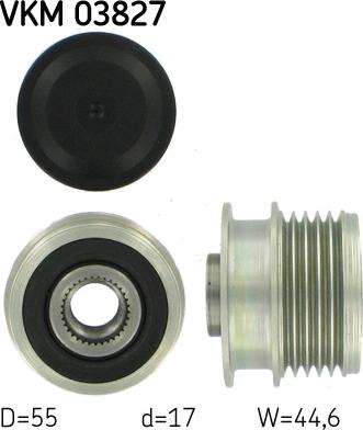 SKF VKM 03827 - Шків, генератор autodetail.com.ua