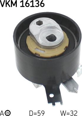 SKF VKM 16136 - Натяжний ролик, зубчастий ремінь autodetail.com.ua