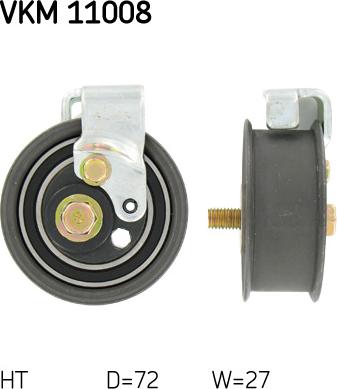 SKF VKM 11008 - Натяжний ролик, зубчастий ремінь autodetail.com.ua