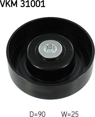 SKF VKM 31001 - Відвідний/напрямний ролик, поліклиновий ремінь autodetail.com.ua