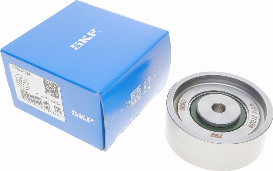 SKF VKM 31038 - Відвідний/напрямний ролик, поліклиновий ремінь autodetail.com.ua