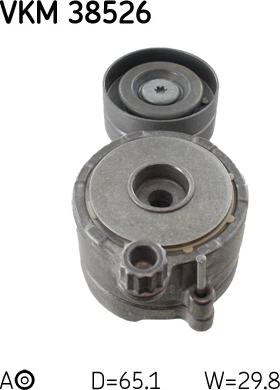 SKF VKM 38526 - Відвідний/напрямний ролик, поліклиновий ремінь autodetail.com.ua