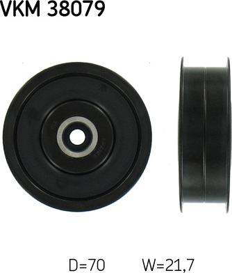 SKF VKM 38079 - Відвідний/напрямний ролик, поліклиновий ремінь autodetail.com.ua