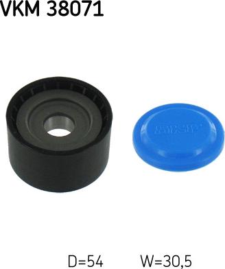 SKF VKM 38071 - Відвідний/напрямний ролик, поліклиновий ремінь autodetail.com.ua