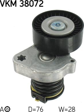 SKF VKM 38072 - Відвідний/напрямний ролик, поліклиновий ремінь autodetail.com.ua