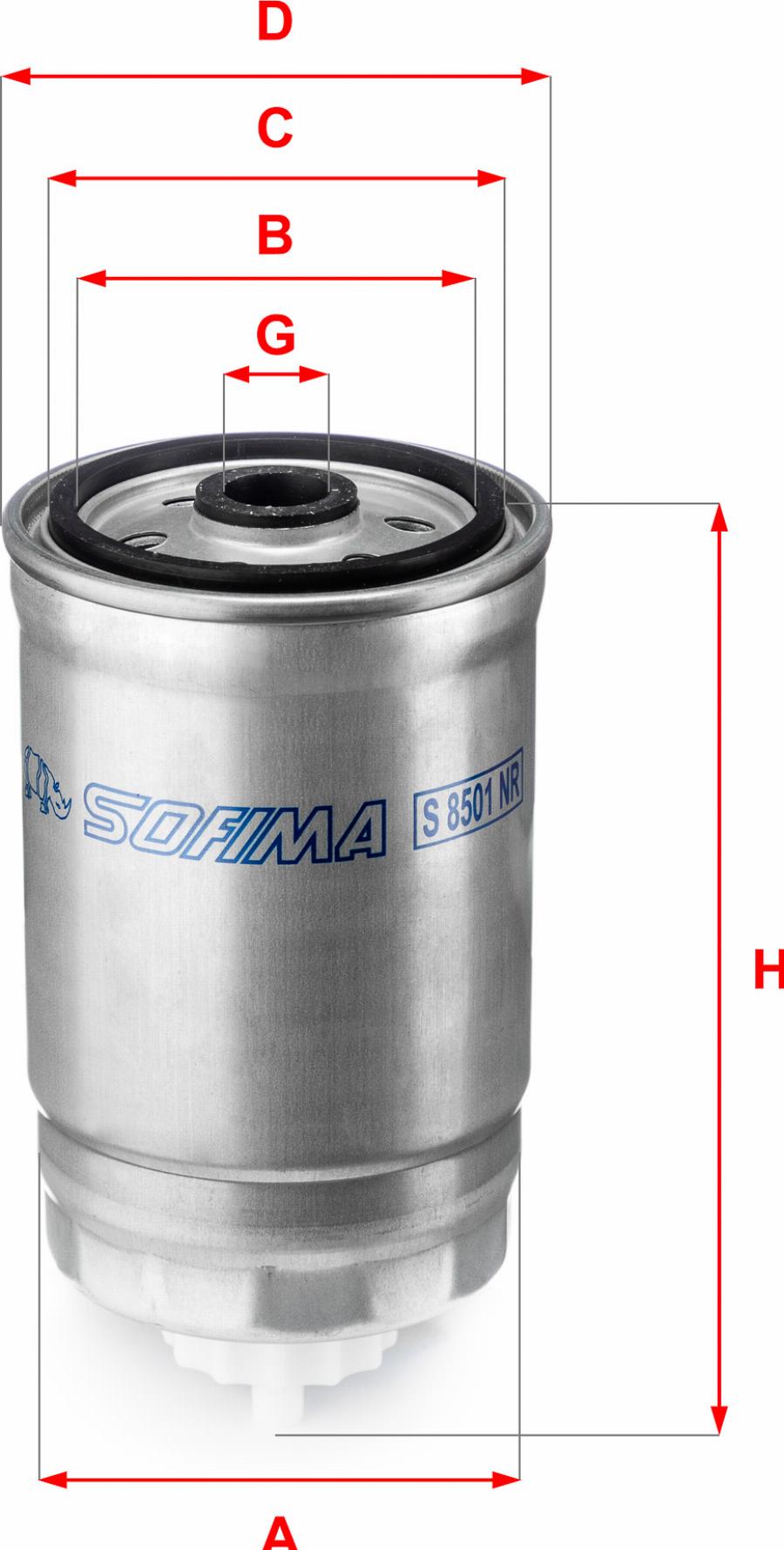 Sofima S 8501 NR - Фільтр палива autodetail.com.ua