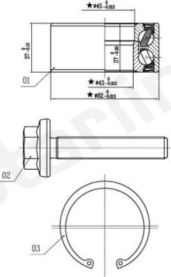 Starline LO 01356 - Комплект колісних підшипників autodetail.com.ua