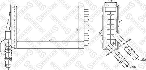 Stellox 10-35043-SX - Теплообмінник, система опалення салону autodetail.com.ua