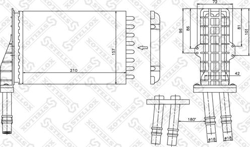 Stellox 10-35026-SX - Теплообмінник, система опалення салону autodetail.com.ua